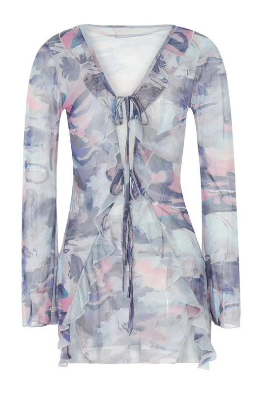 Elegant Slim Long Sleeve Mini Dress