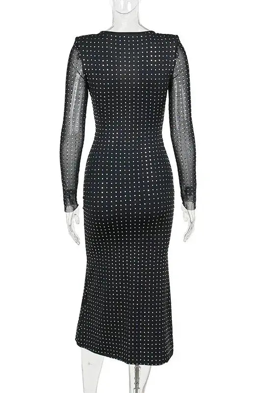 Sequins Maxi Dress with Hollow Out Detail