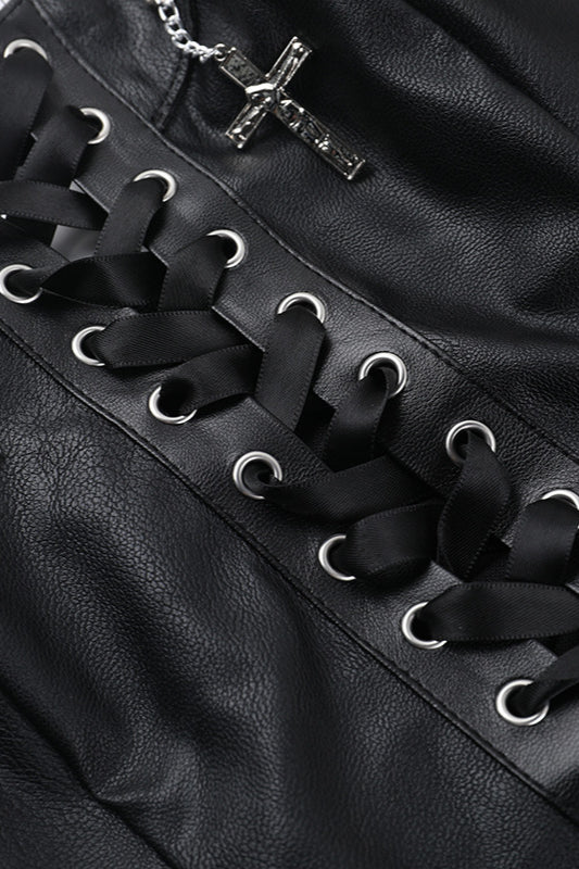 Gothic Studded Strapless Bustier Corset