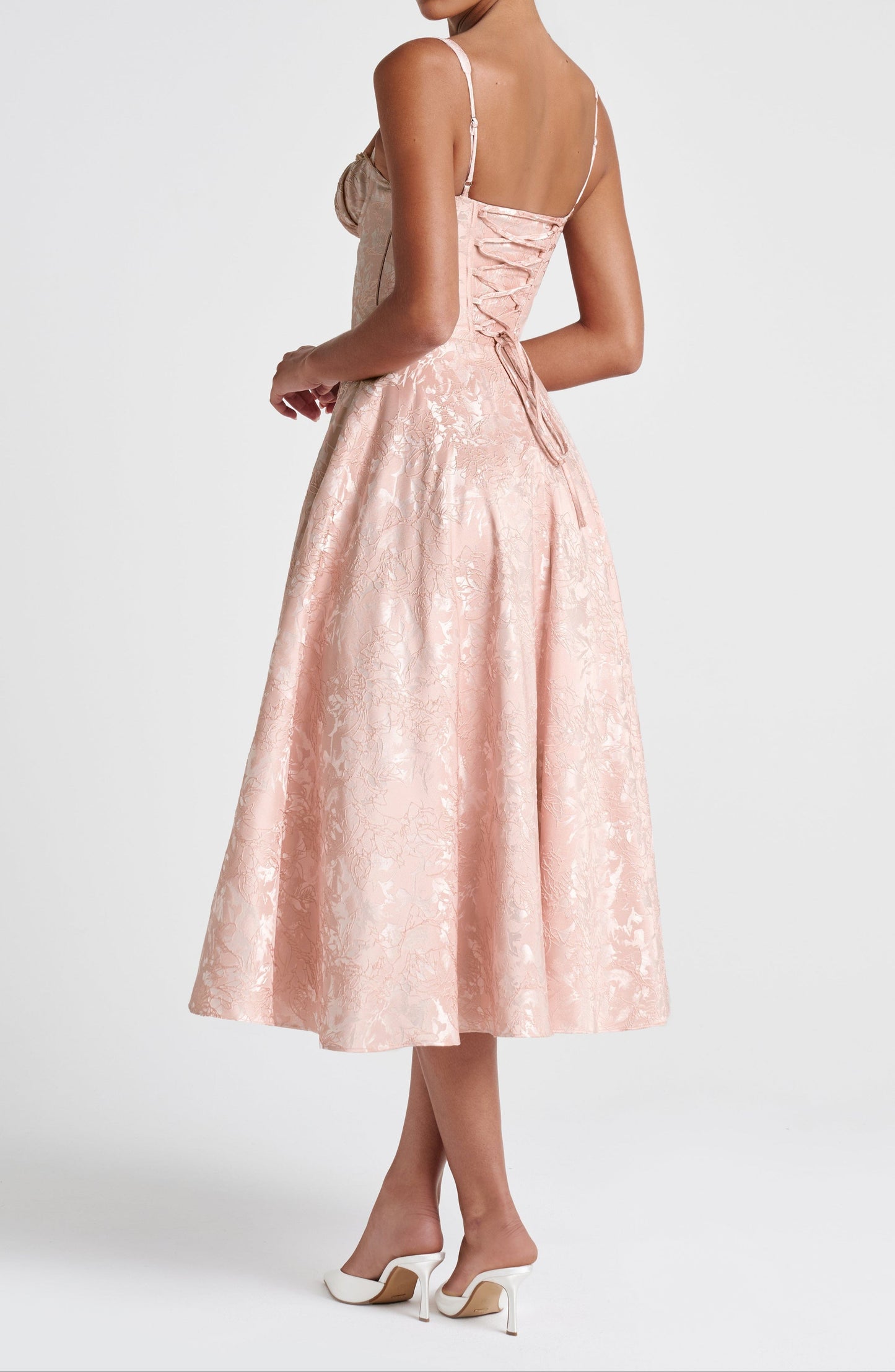 Genevra Midi Dress - Soft Peach