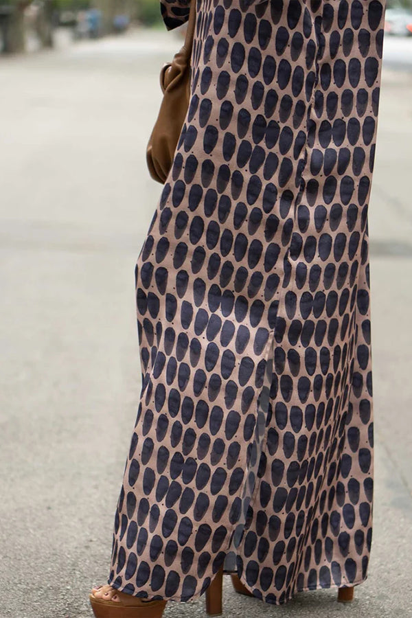 Vestido casual con estampado ovalado para mujer