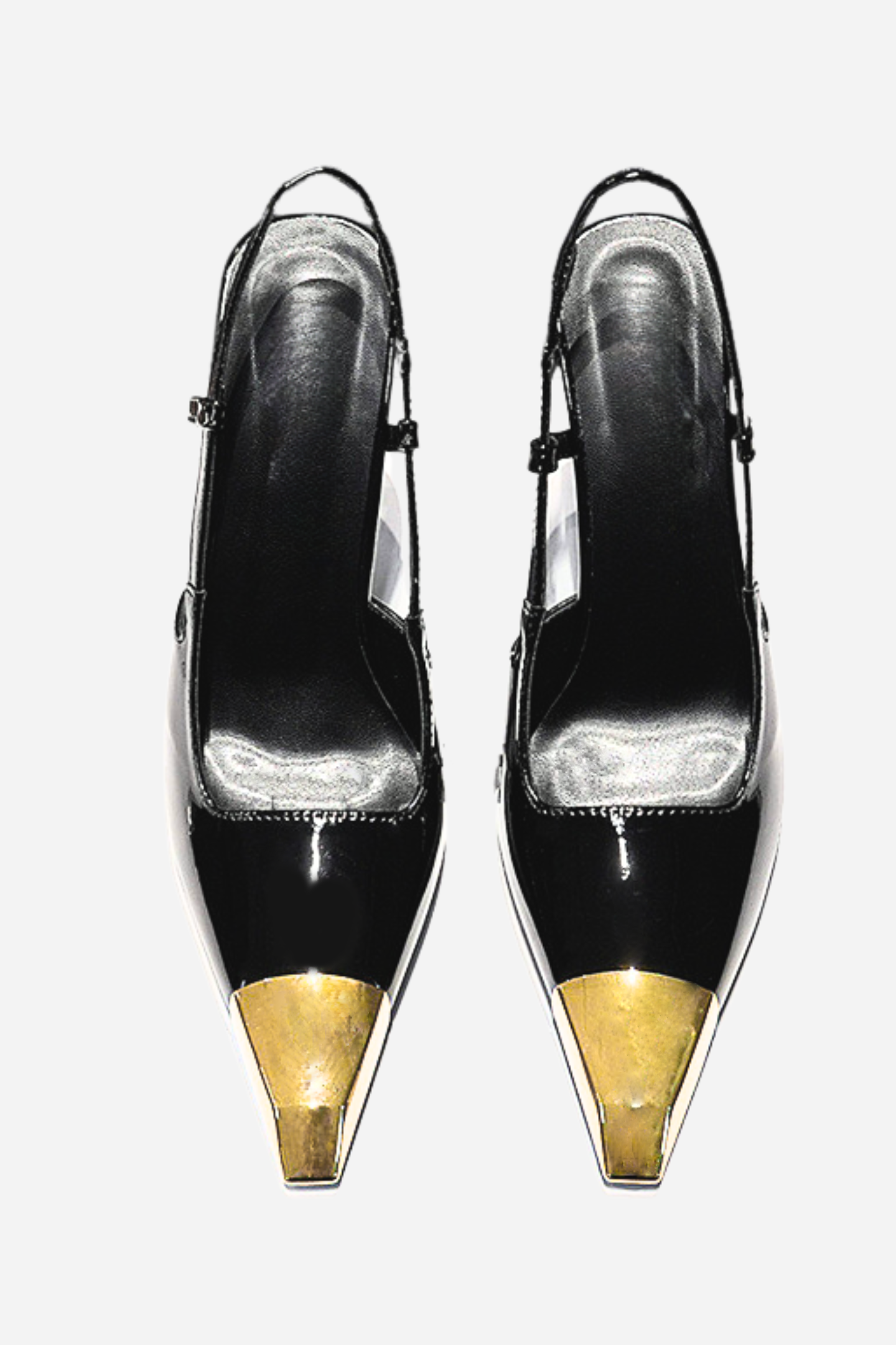 Zapatos de tacón negros con hebilla Salomé