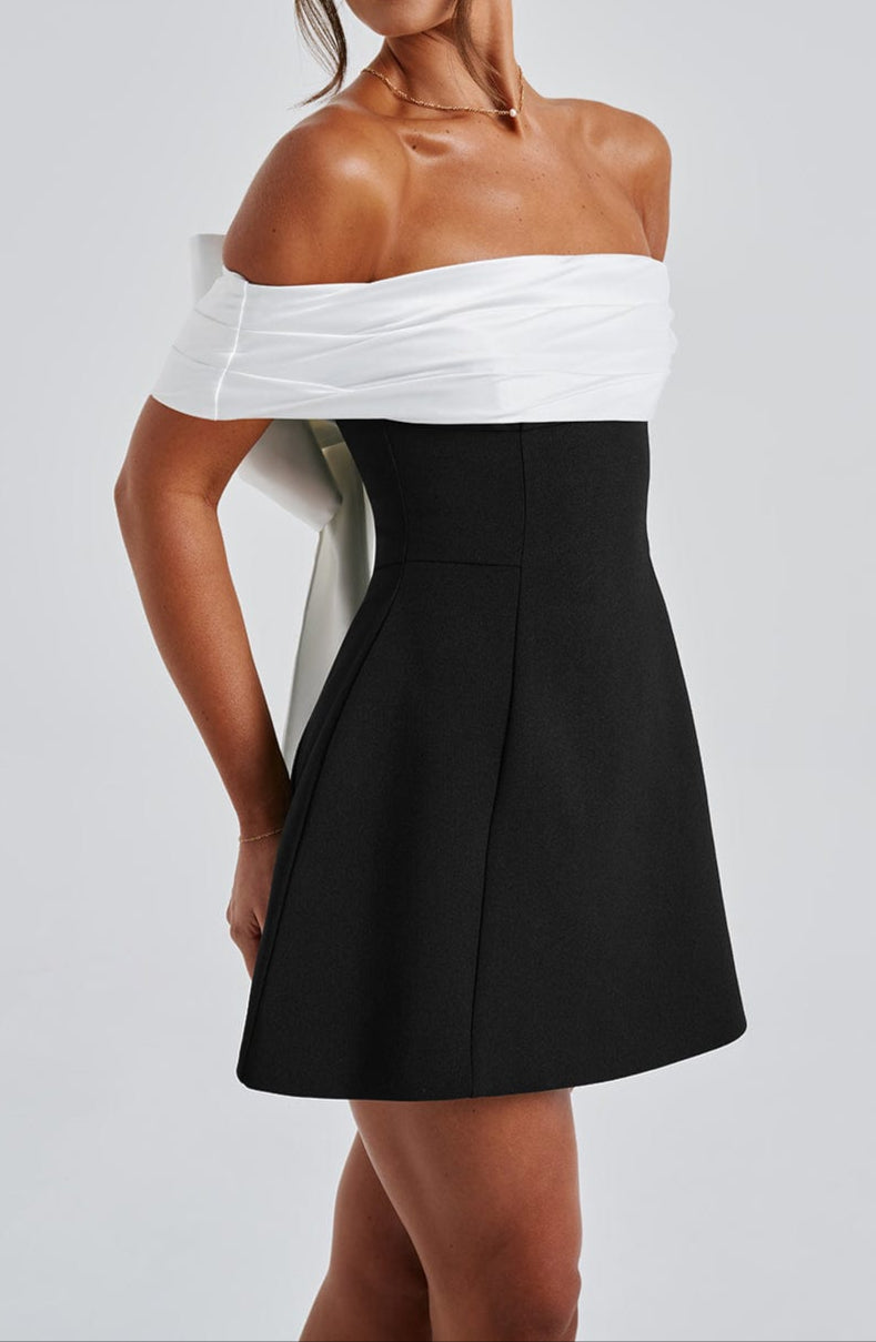 Luciana Mini Dress - Black/White