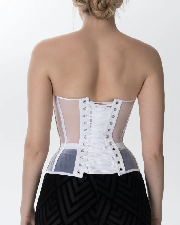 Double-Layer Breathable Mesh See-Through Herringbone Bra