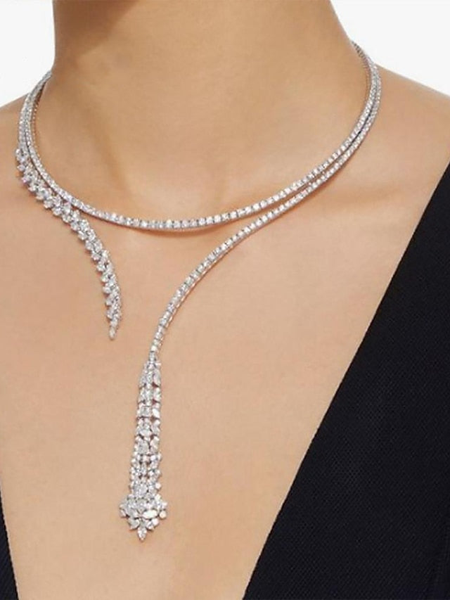 1PC Necklace For Party Clavicle Chain Necklaces Gold Creative Blade Chain Fashion Simple Flat Snake Bone Chain Choker Necklace Clothing Accessories Adjustable Jewelry for Women and Girls for Women