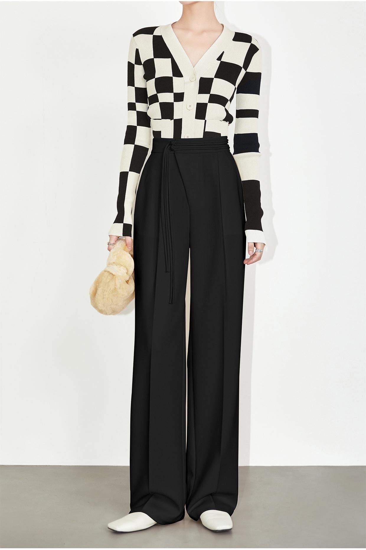 Pantalones lisos de cintura alta