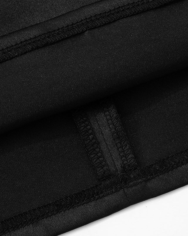 Mesh Splicing High Collar Slim Hollow Short Dress