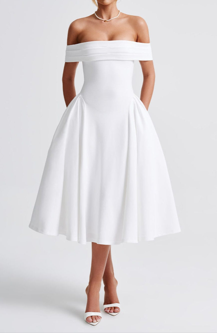 Rafaella Midi Dress - White
