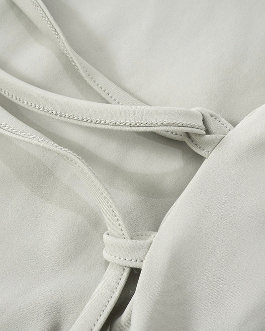 Waist Drawstring Vest Hollow Backless Jumpsuit