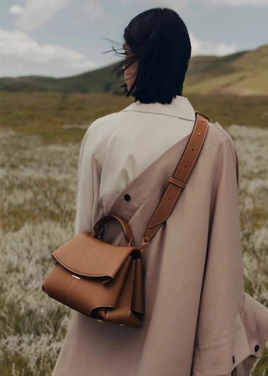 Camille Structured Top Handle Bag – Pebbled Leather Elegance