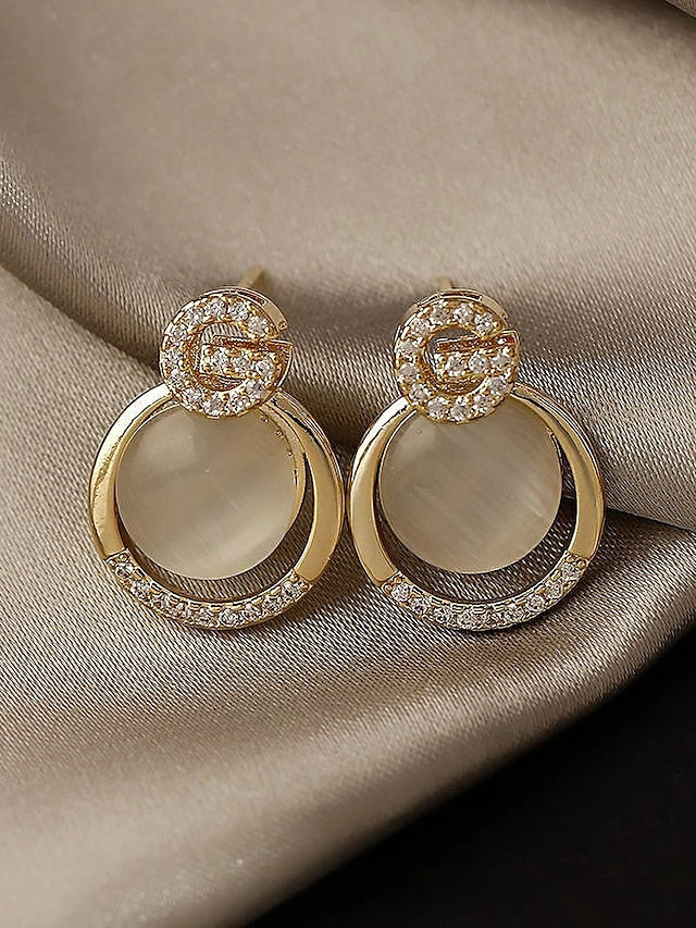 1 Pair Drop Earrings For Birthday Party Evening Gift Alloy Classic Fashion for Women