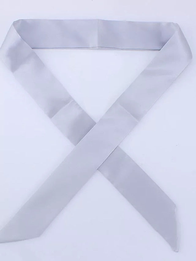 100*4cm Long Skinny Scarf for Lady Neck Tie Solid Silk Hairband Female Ribbon Belt Scarves Headband Bag Decoration for Women