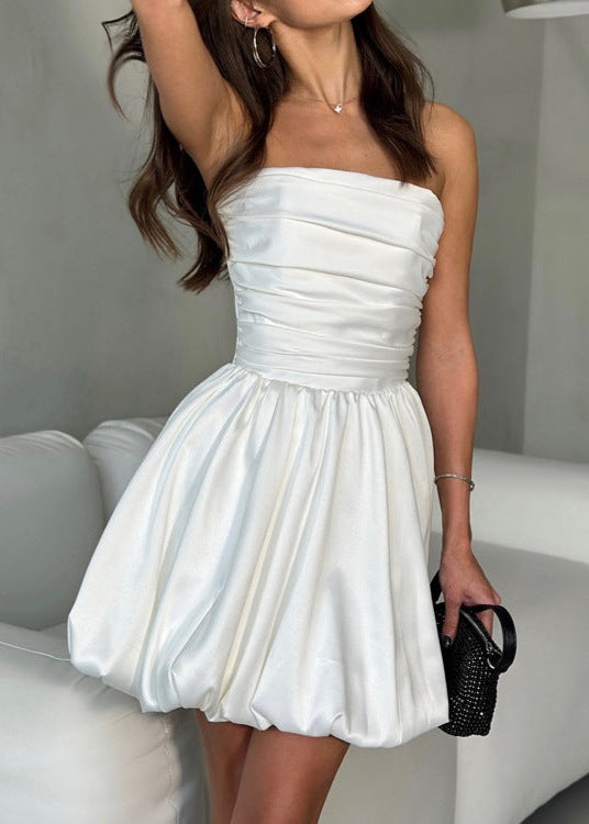 Celeste - Strapless Bubble Mini Dress