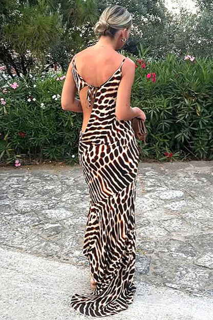 Vacation Style Digital Print Cami Maxi Dress