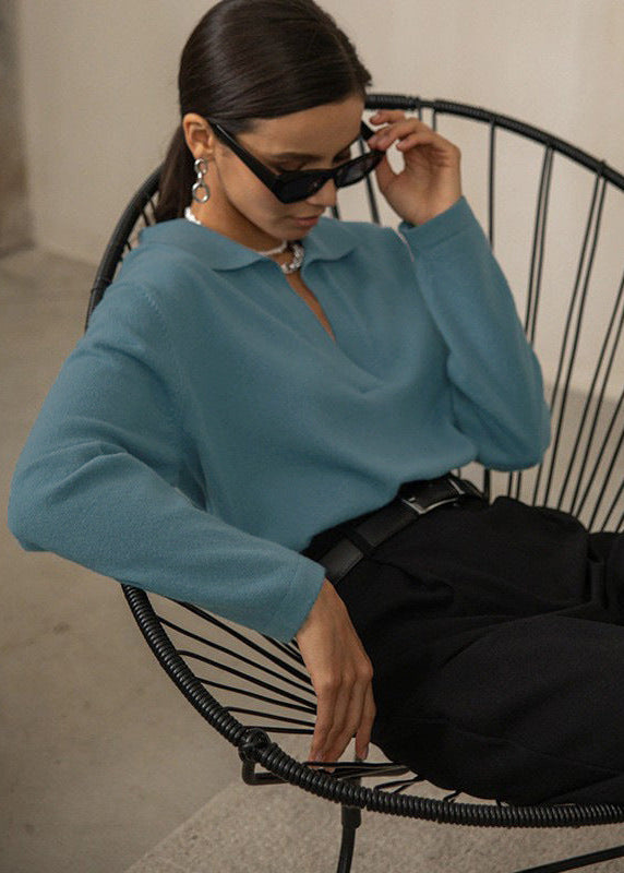 Adele - Soft Knit Polo Sweater