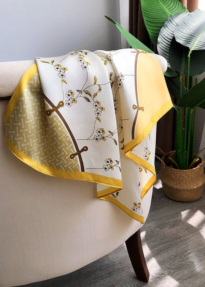 Maribel - Floral Satin Square Scarf
