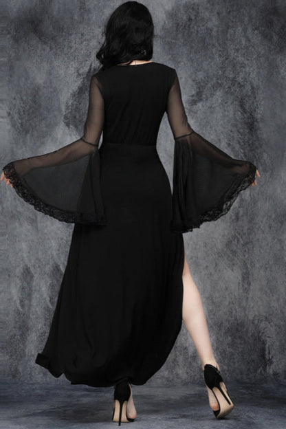 Slit Sleeve Lace Gothic Dress