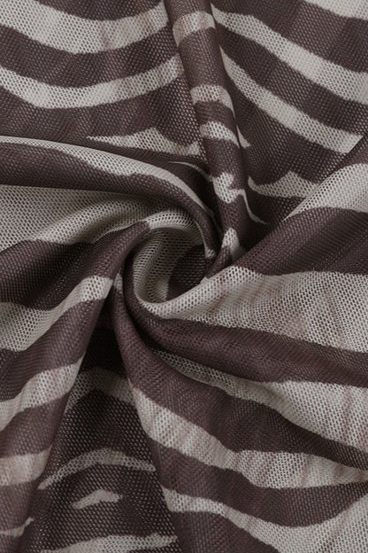 Sheer Zebra Print Blouse