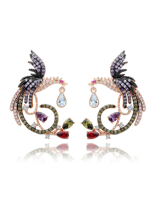 Arrival Jewelry Clear Phoenix Stud Earrings