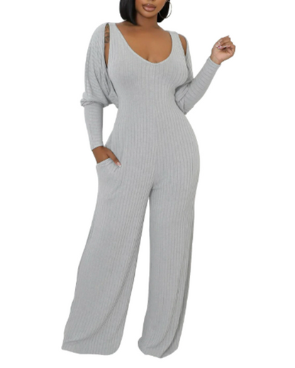Suspender Jumpsuit Suit