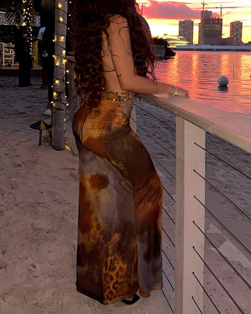 Deep V-Neck Fitted Dress