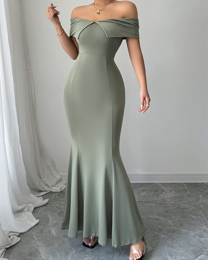 Elegant One-Shoulder Fitted Dress