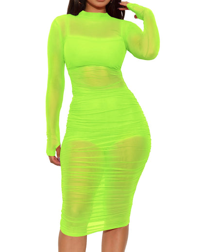 Mesh See-Through Three-Piece Suit