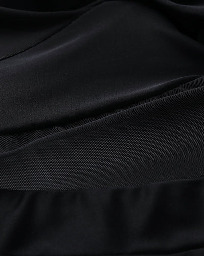 Mesh Stitching Hollow One-Piece Bikini Swimsuit