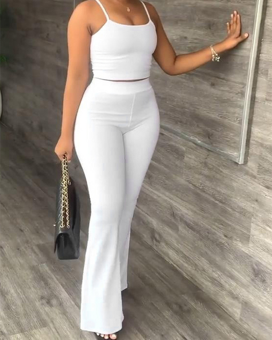 Casual Flared Pants Suit