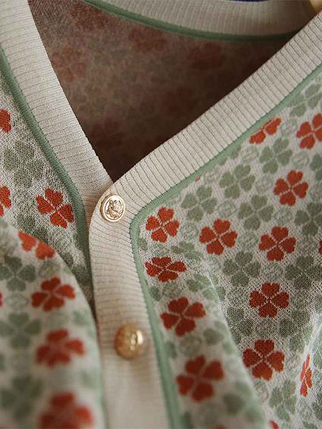 Trinity Classic V-neck Knitted Cardigan-Blue