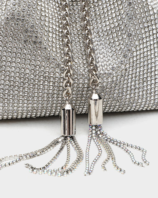 Rhinestone Shiny Diamond Bucket Bag