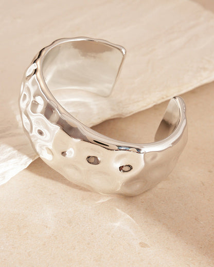 Wide Metal Geometric Bracelet