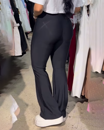 High Waist Hip Lift Flared Nude Yoga Pants