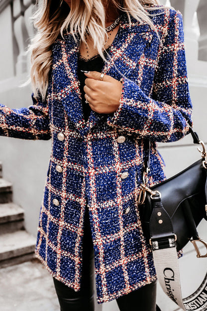 Prendas de abrigo de moda urbana con cuello vuelto a cuadros (5 colores)