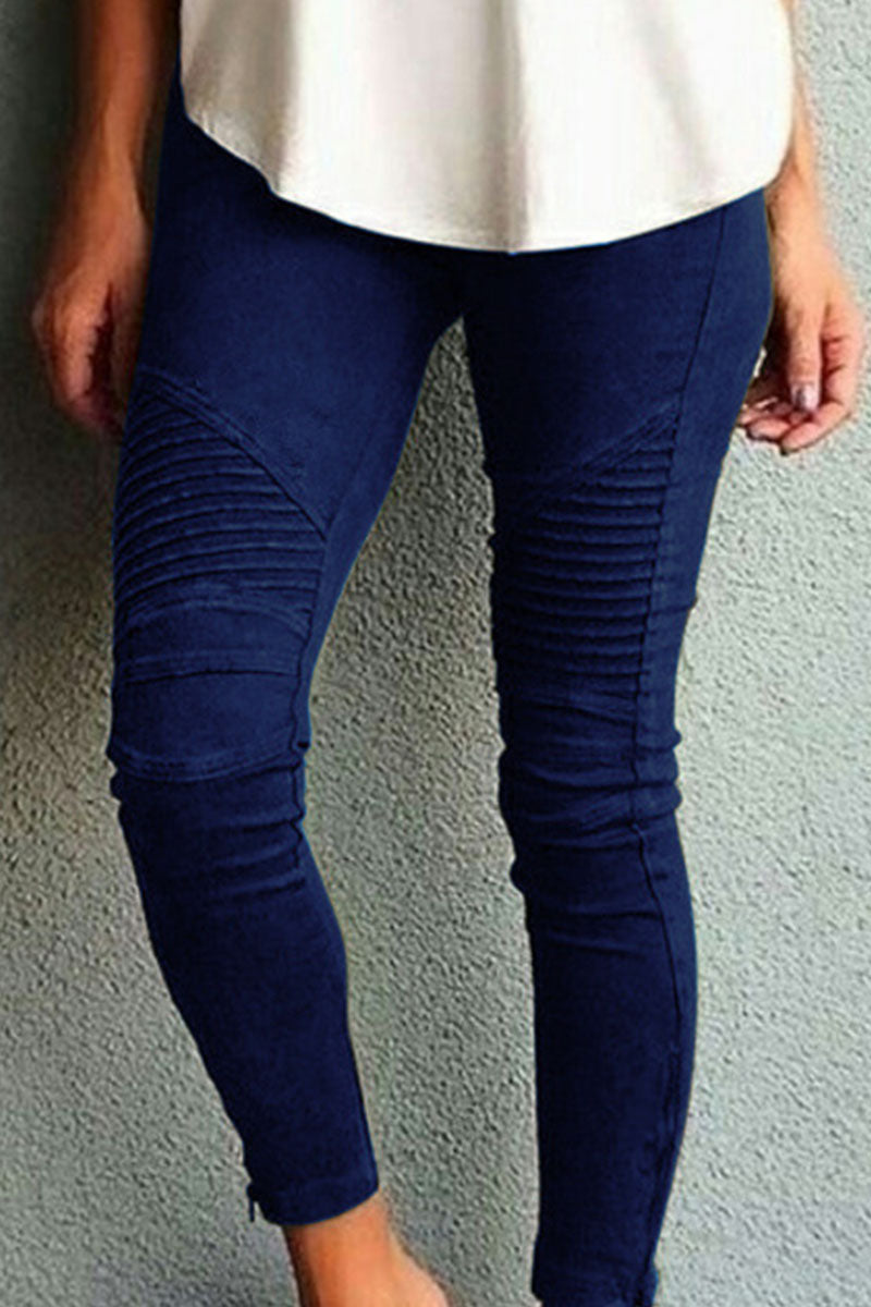 Pantalones deportivos de moda, ajustados, de cintura media, lisos (10 colores)