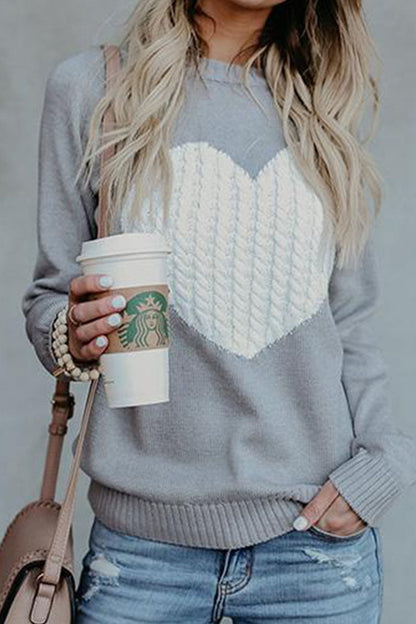 Suéteres de cintura media con cuello redondo y estampado urbano (3 colores)