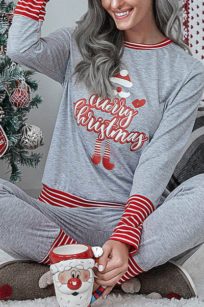 Conjunto de dos piezas con cuello redondo y estampado de patchwork de Fashion Living