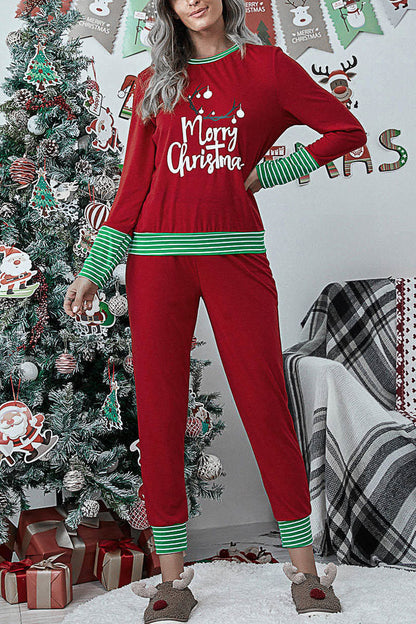 Conjunto de dos piezas con cuello redondo y estampado de patchwork de Fashion Living (5 colores)