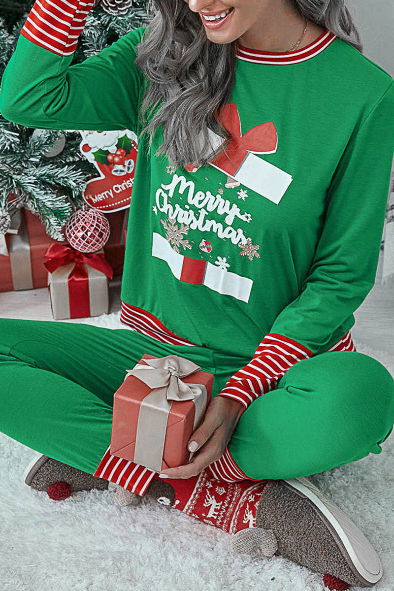 Conjunto de dos piezas con cuello redondo y estampado de patchwork de Fashion Living