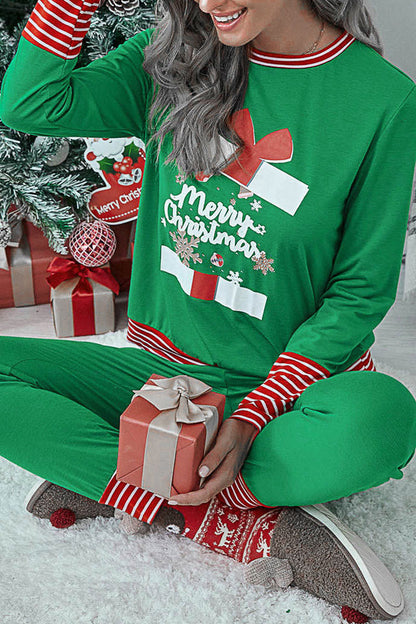 Conjunto de dos piezas con cuello redondo y estampado de patchwork de Fashion Living