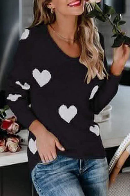 Tops básicos de cintura media con cuello en V y estampado casual de moda