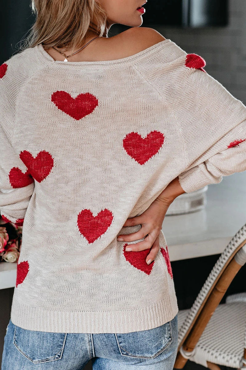 Suéter básico con cuello en V y cintura media con estampado informal (5 colores)