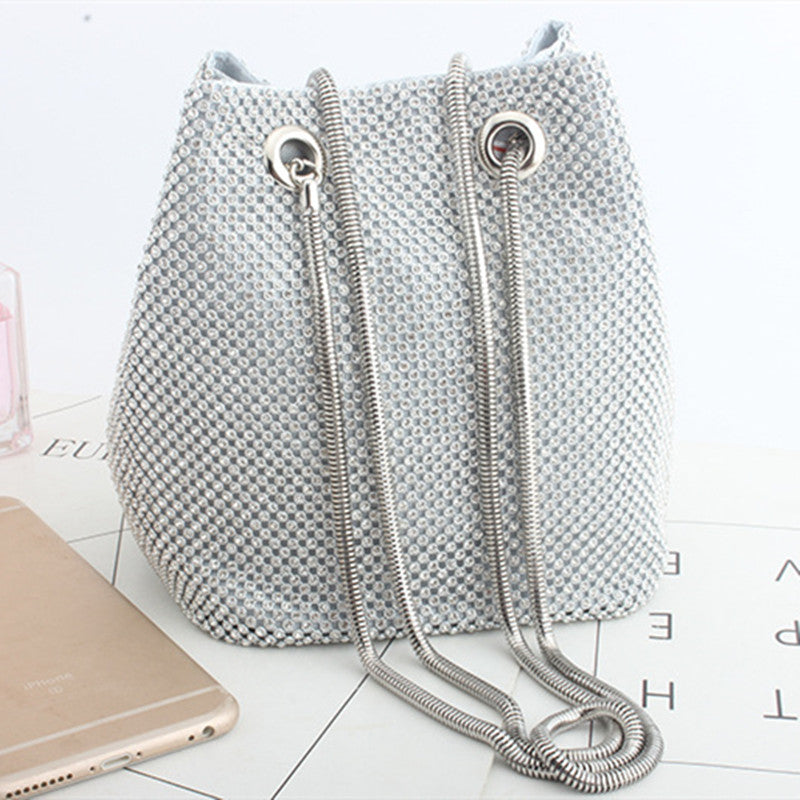 Bolsos tipo cubo con diamantes de imitación de moda casual