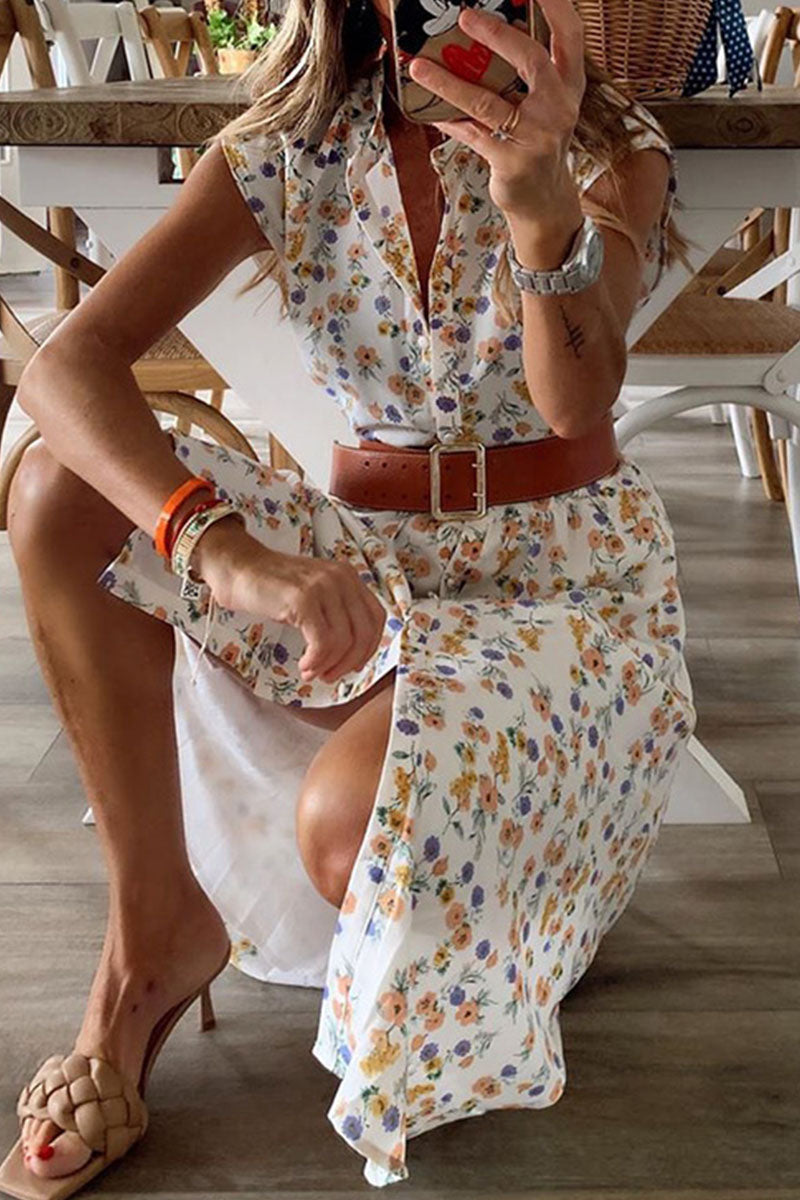 Vestidos irregulares con cuello mandarín y estampados de moda urbana