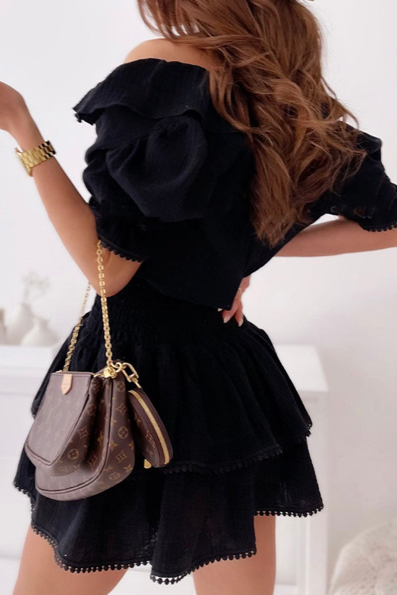 Vestidos de falda con escote en V y cintura dividida de estilo británico a la moda