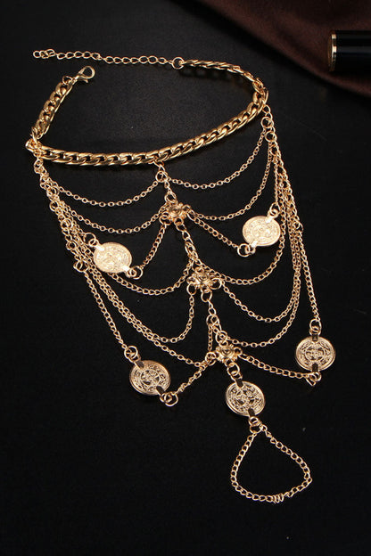 Tobillera de patchwork liso de moda diaria