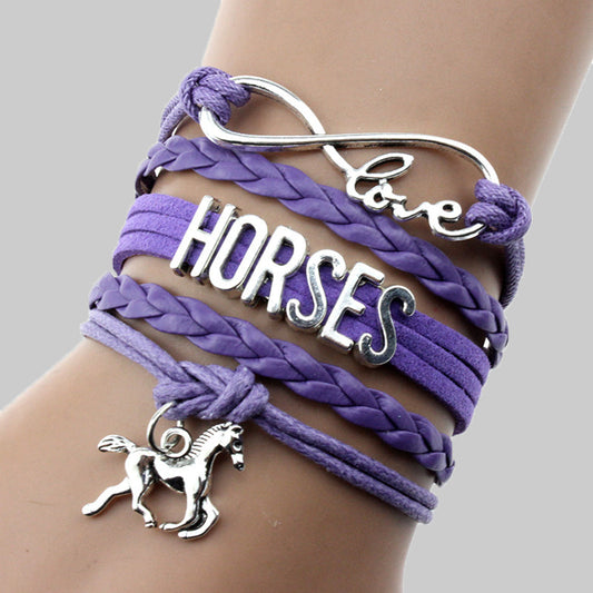 Pulseras de patchwork con letras de moda para uso diario