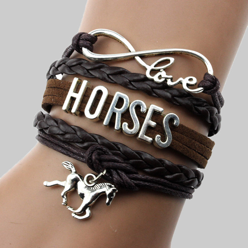 Pulseras de patchwork con letras de moda para uso diario