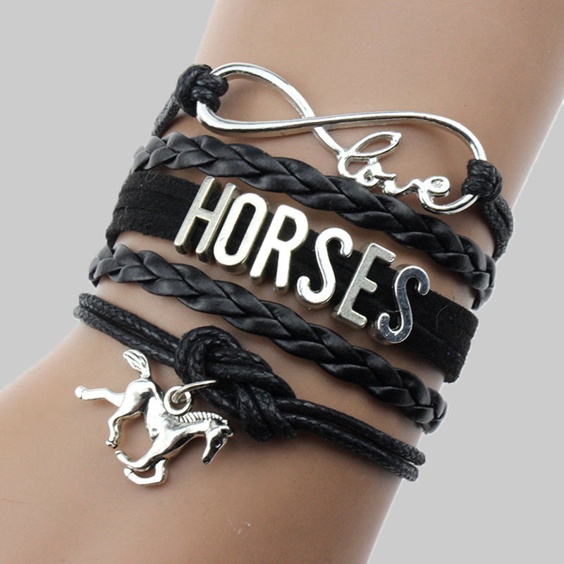 Pulseras de patchwork con letras de moda para uso diario