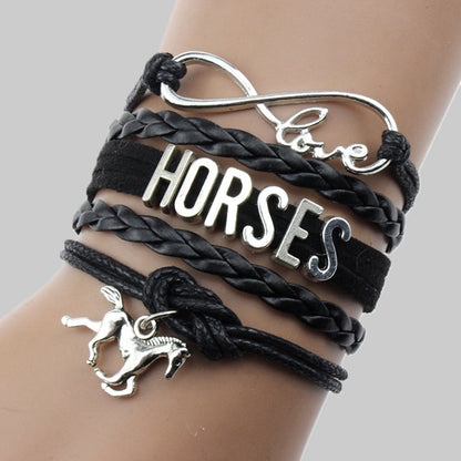 Pulseras de patchwork con letras de moda para uso diario